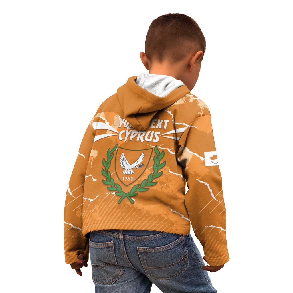 Persionalized Cyprus Independence Day Kid Hoodie Kbrs Cumhuriyeti Grunge Vibes - Wonder Print Shop