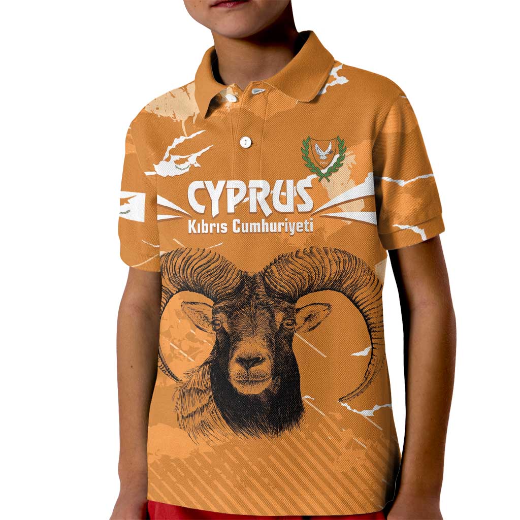 Persionalized Cyprus Independence Day Kid Polo Shirt Kbrs Cumhuriyeti Grunge Vibes - Wonder Print Shop