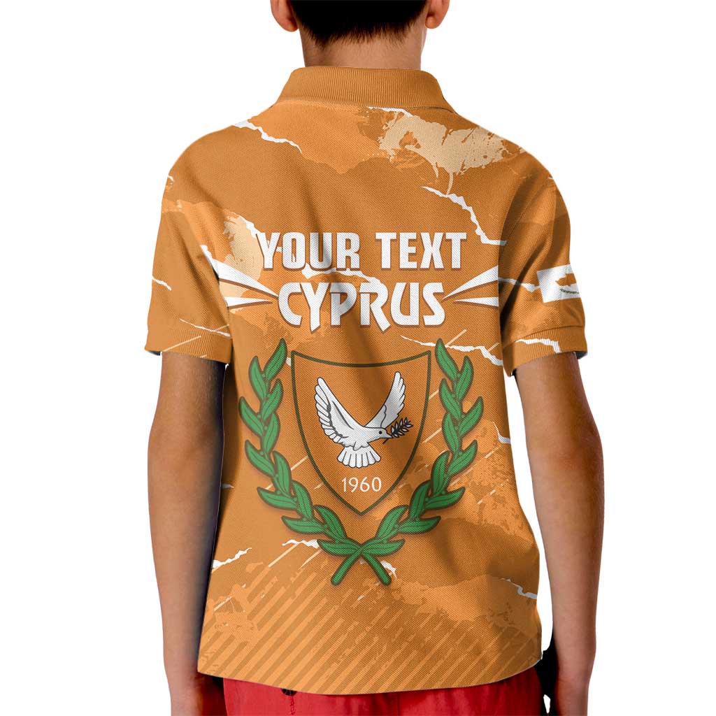 Persionalized Cyprus Independence Day Kid Polo Shirt Kbrs Cumhuriyeti Grunge Vibes - Wonder Print Shop