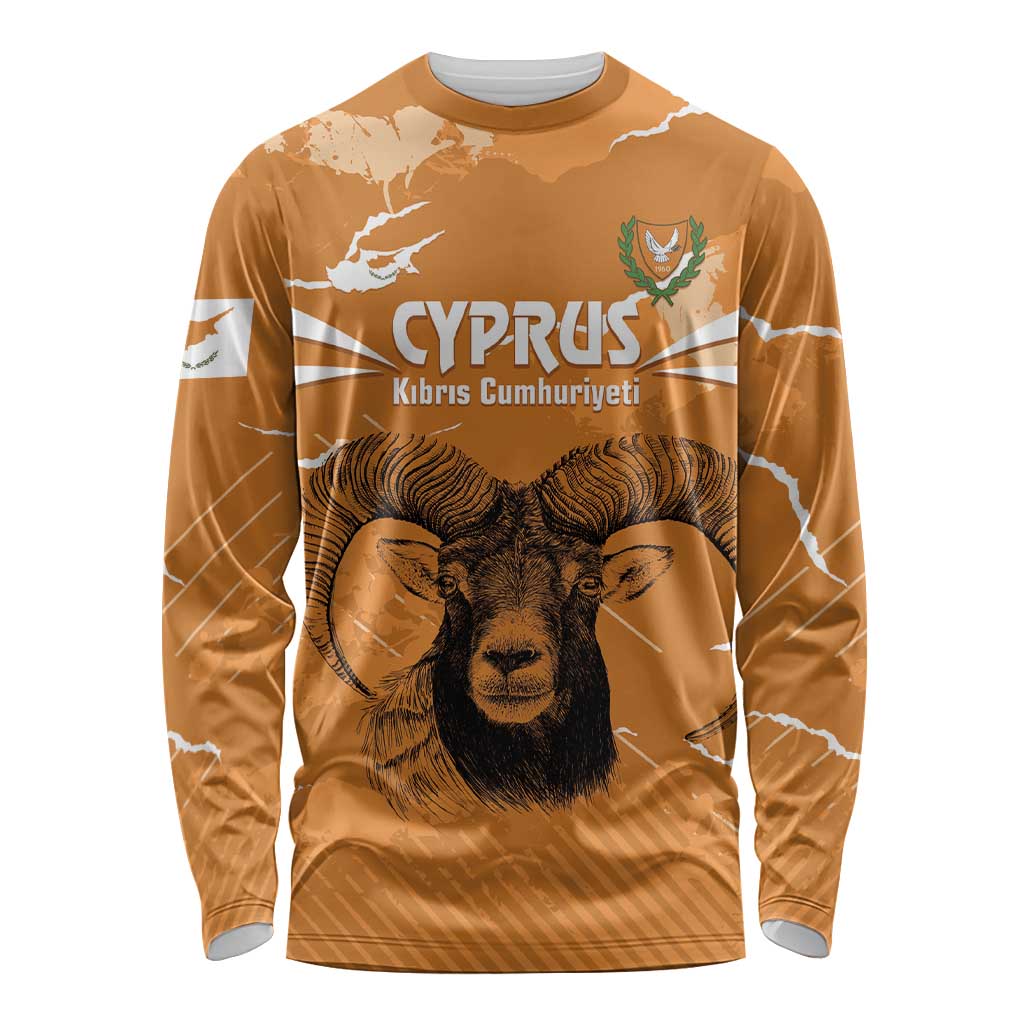 Persionalized Cyprus Independence Day Long Sleeve Shirt Kbrs Cumhuriyeti Grunge Vibes - Wonder Print Shop