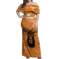 Persionalized Cyprus Independence Day Off Shoulder Maxi Dress Kbrs Cumhuriyeti Grunge Vibes - Wonder Print Shop