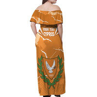 Persionalized Cyprus Independence Day Off Shoulder Maxi Dress Kbrs Cumhuriyeti Grunge Vibes - Wonder Print Shop