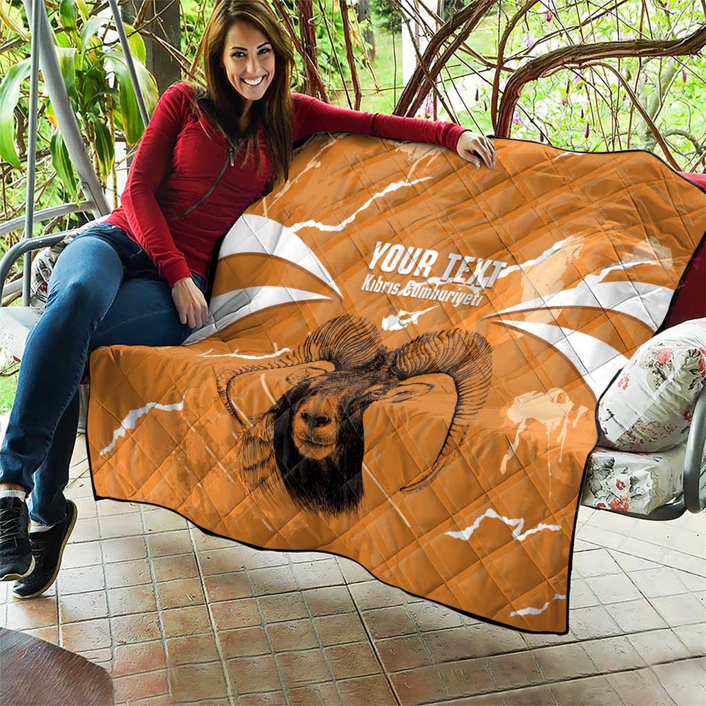 Persionalized Cyprus Independence Day Quilt Kbrs Cumhuriyeti Grunge Vibes - Wonder Print Shop