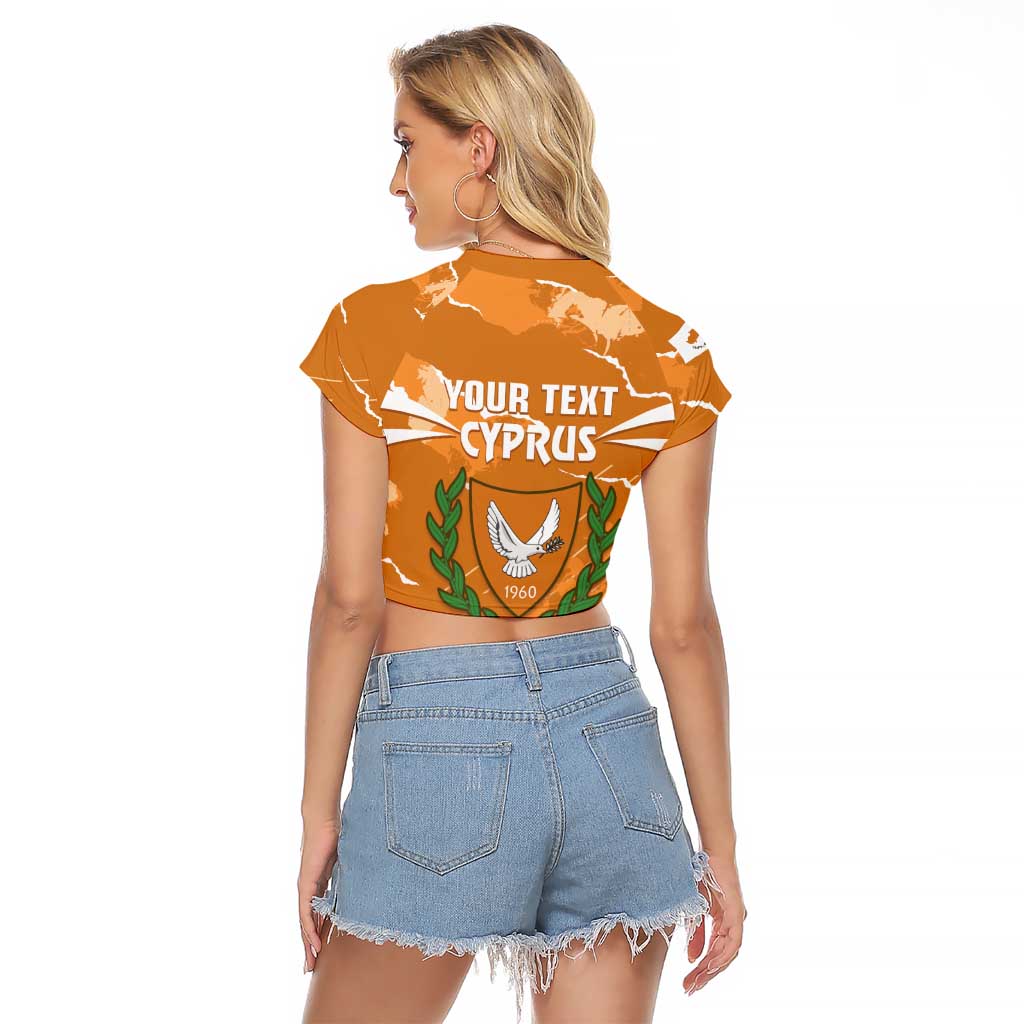 Persionalized Cyprus Independence Day Raglan Cropped T Shirt Kbrs Cumhuriyeti Grunge Vibes - Wonder Print Shop