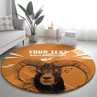 Persionalized Cyprus Independence Day Round Carpet Kıbrıs Cumhuriyeti Grunge Vibes