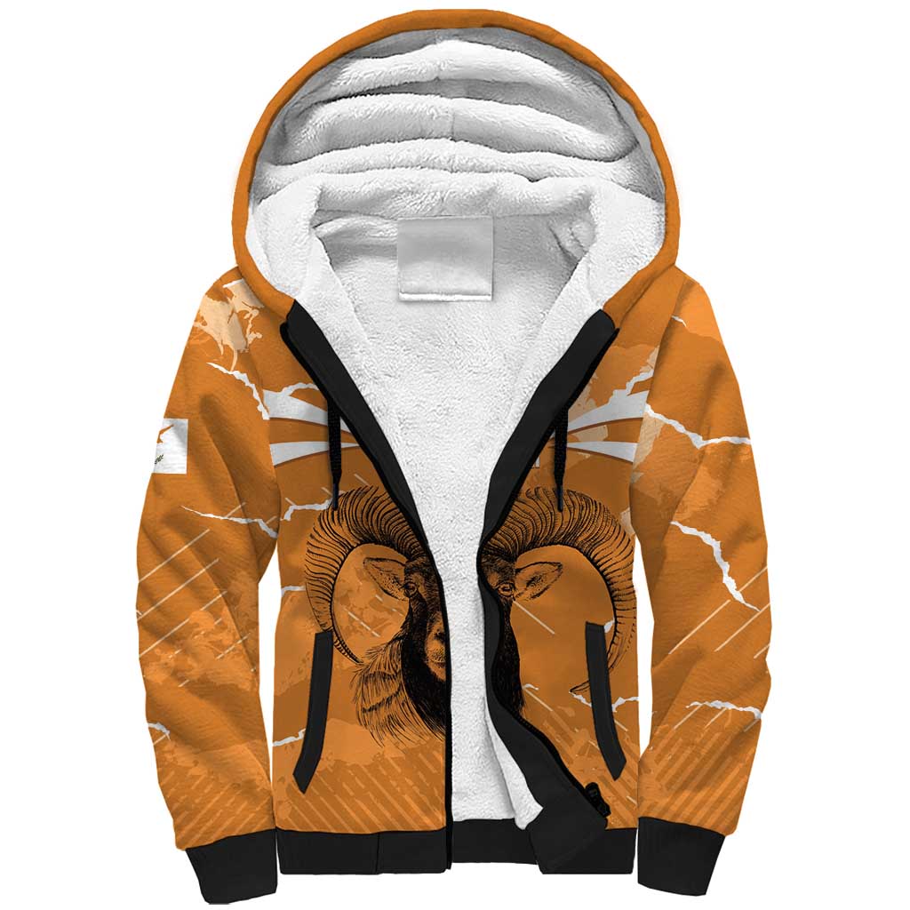 Persionalized Cyprus Independence Day Sherpa Hoodie Kbrs Cumhuriyeti Grunge Vibes - Wonder Print Shop