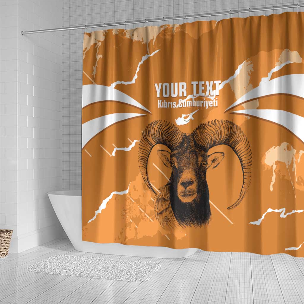 Persionalized Cyprus Independence Day Shower Curtain Kıbrıs Cumhuriyeti Grunge Vibes