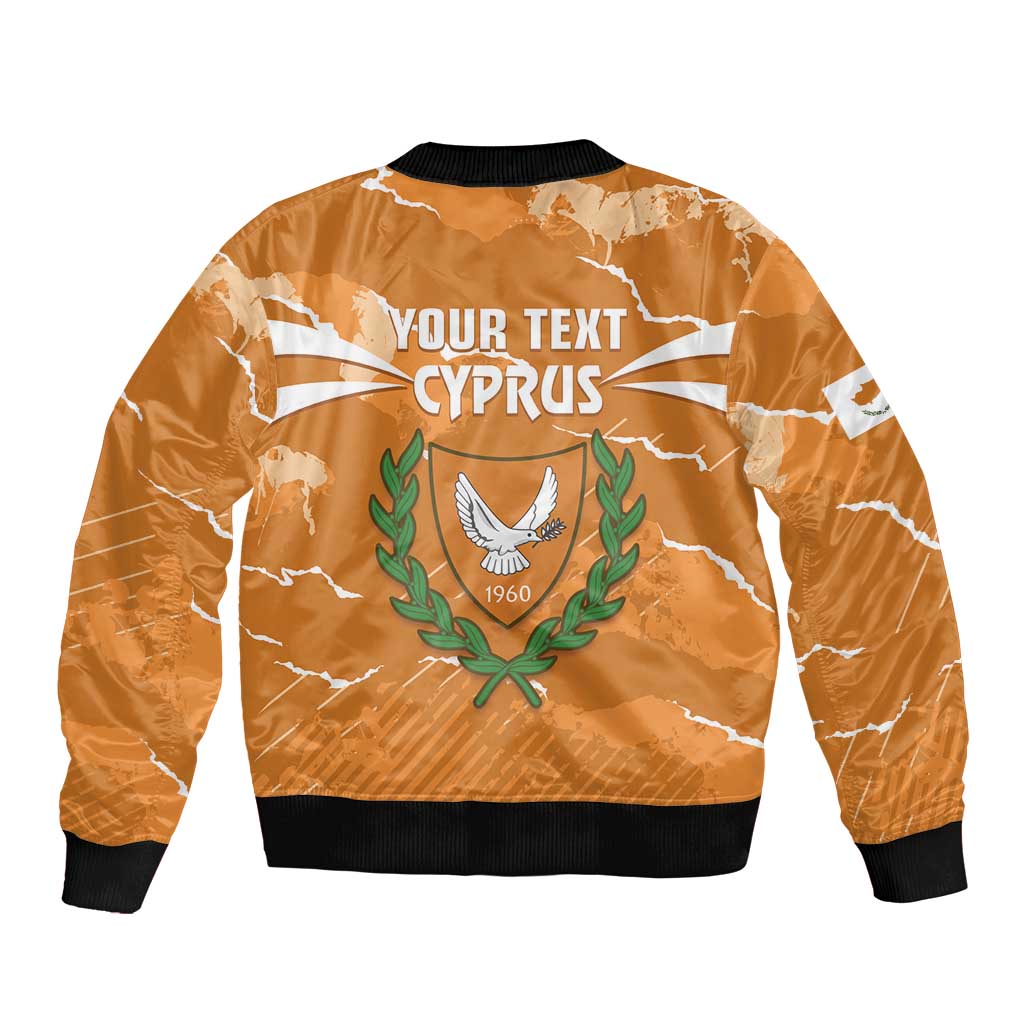 Persionalized Cyprus Independence Day Sleeve Zip Bomber Jacket Kbrs Cumhuriyeti Grunge Vibes - Wonder Print Shop