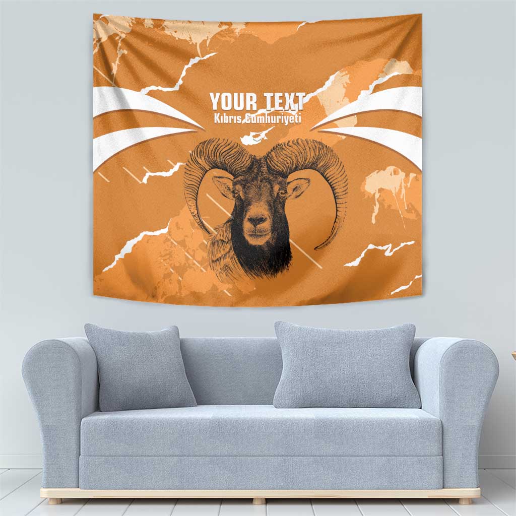 Persionalized Cyprus Independence Day Tapestry Kbrs Cumhuriyeti Grunge Vibes - Wonder Print Shop