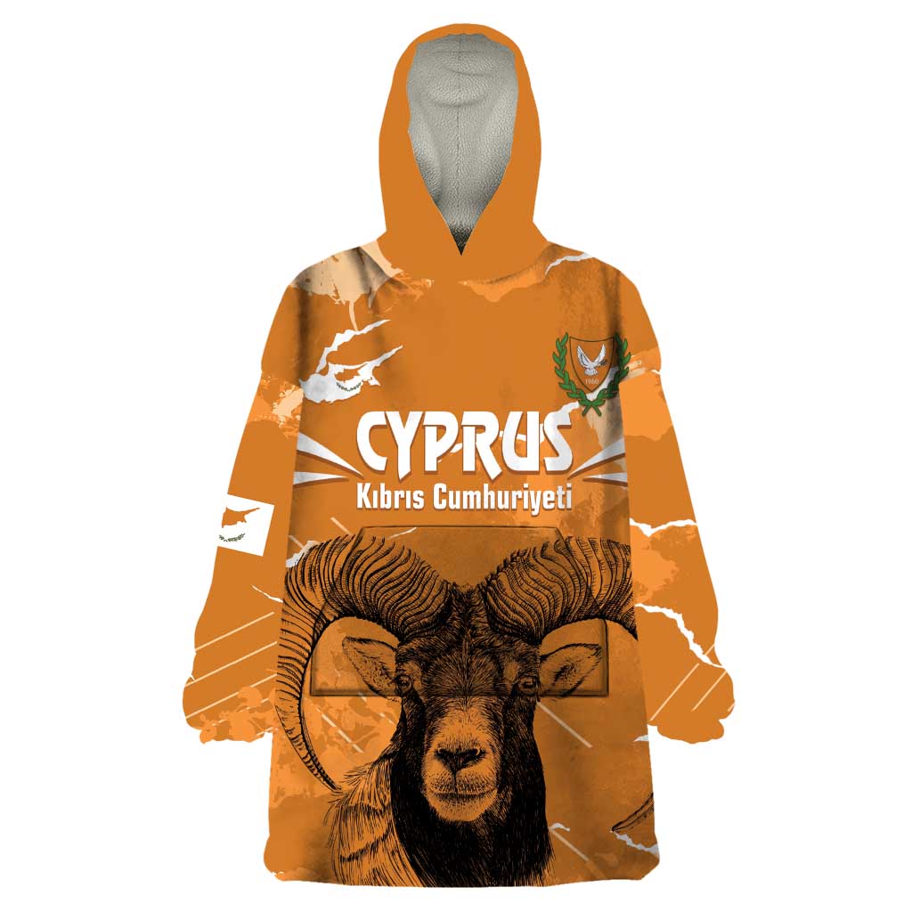 Persionalized Cyprus Independence Day Wearable Blanket Hoodie Kbrs Cumhuriyeti Grunge Vibes - Wonder Print Shop