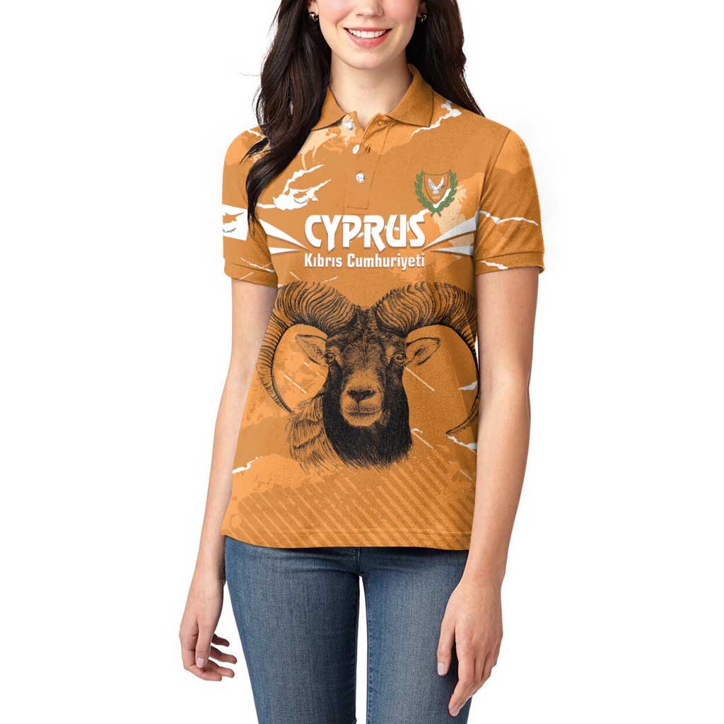 Persionalized Cyprus Independence Day Women Polo Shirt Kbrs Cumhuriyeti Grunge Vibes - Wonder Print Shop