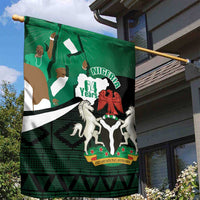 Nigeria Independence Day Garden Flag Happy 64 Years Of Anniversary African Pattern - Wonder Print Shop