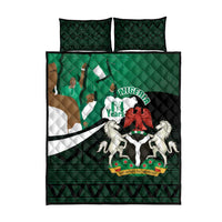 Nigeria Independence Day Quilt Bed Set Happy 64 Years Of Anniversary African Pattern - Wonder Print Shop