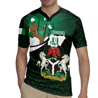 Nigeria Independence Day Rugby Jersey Happy 64 Years Of Anniversary African Pattern - Wonder Print Shop