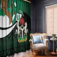 Nigeria Independence Day Window Curtain Happy 64 Years Of Anniversary African Pattern - Wonder Print Shop