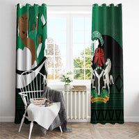 Nigeria Independence Day Window Curtain Happy 64 Years Of Anniversary African Pattern - Wonder Print Shop