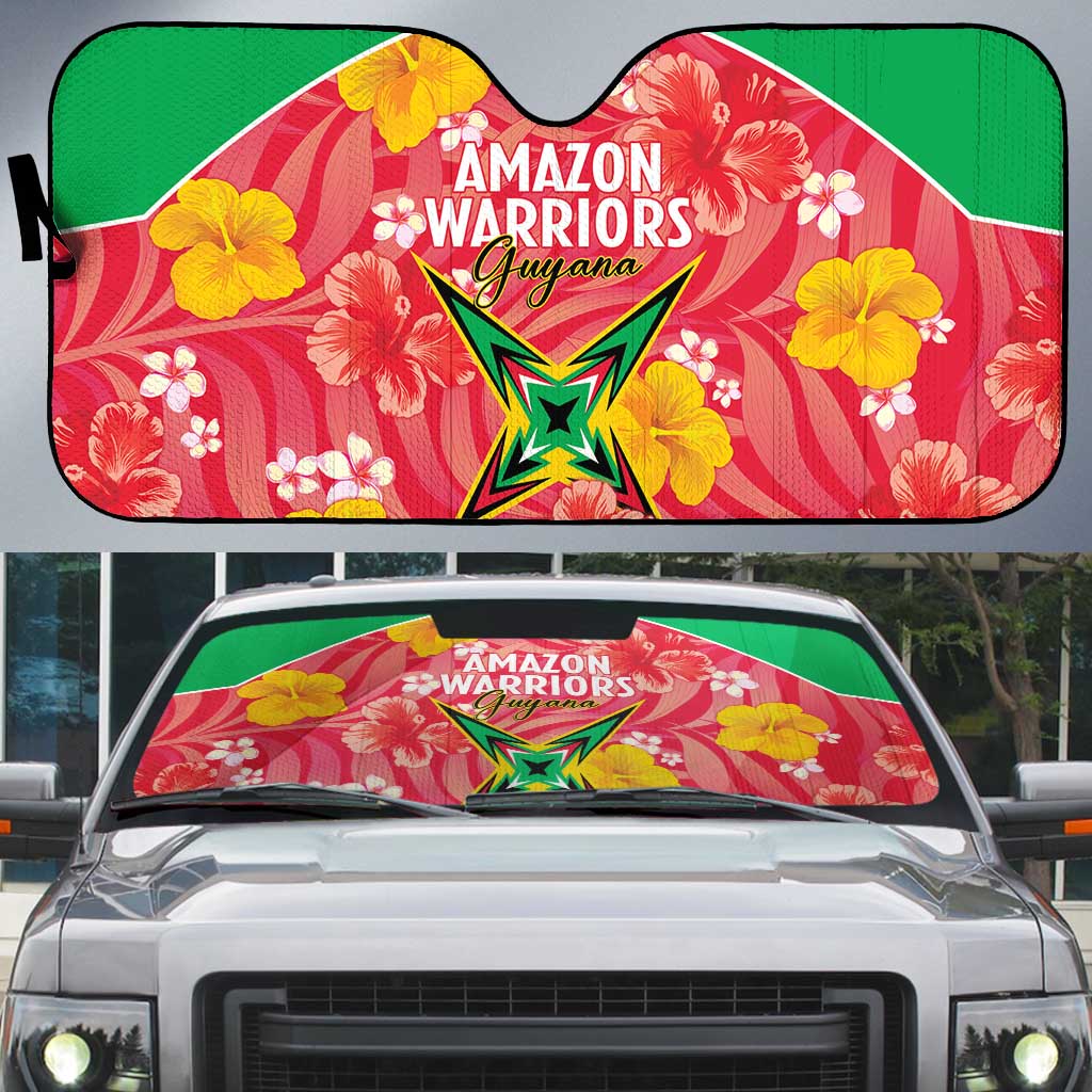 Guyana Cricket Auto Sun Shade 2025 Go Amazon Warriors Tropical Style - Wonder Print Shop
