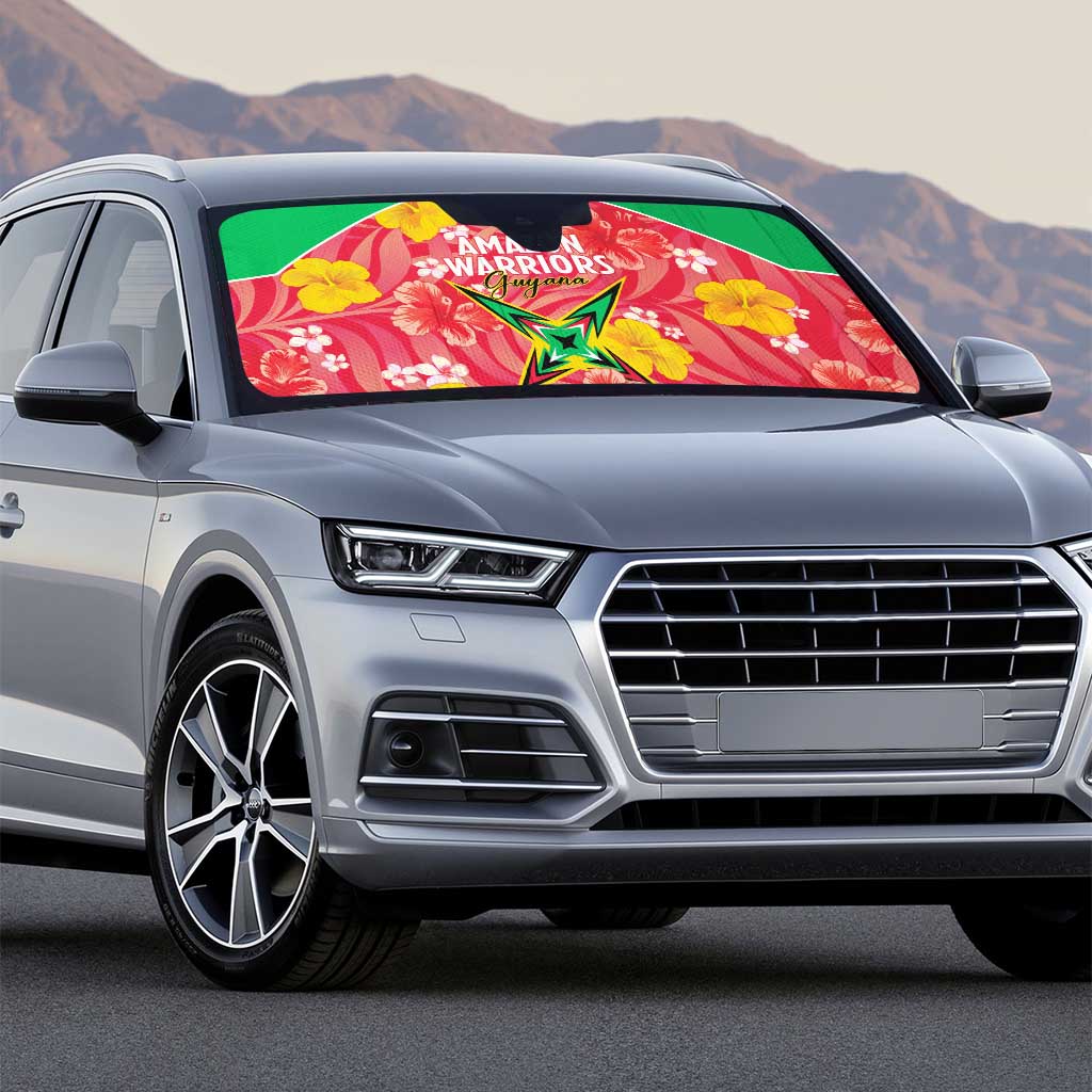 Guyana Cricket Auto Sun Shade 2025 Go Amazon Warriors Tropical Style - Wonder Print Shop