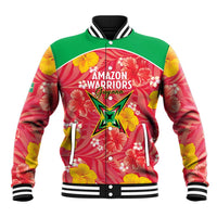 Custom Guyana Cricket Baseball Jacket 2025 Go Amazon Warriors Tropical Style - Wonder Print Shop