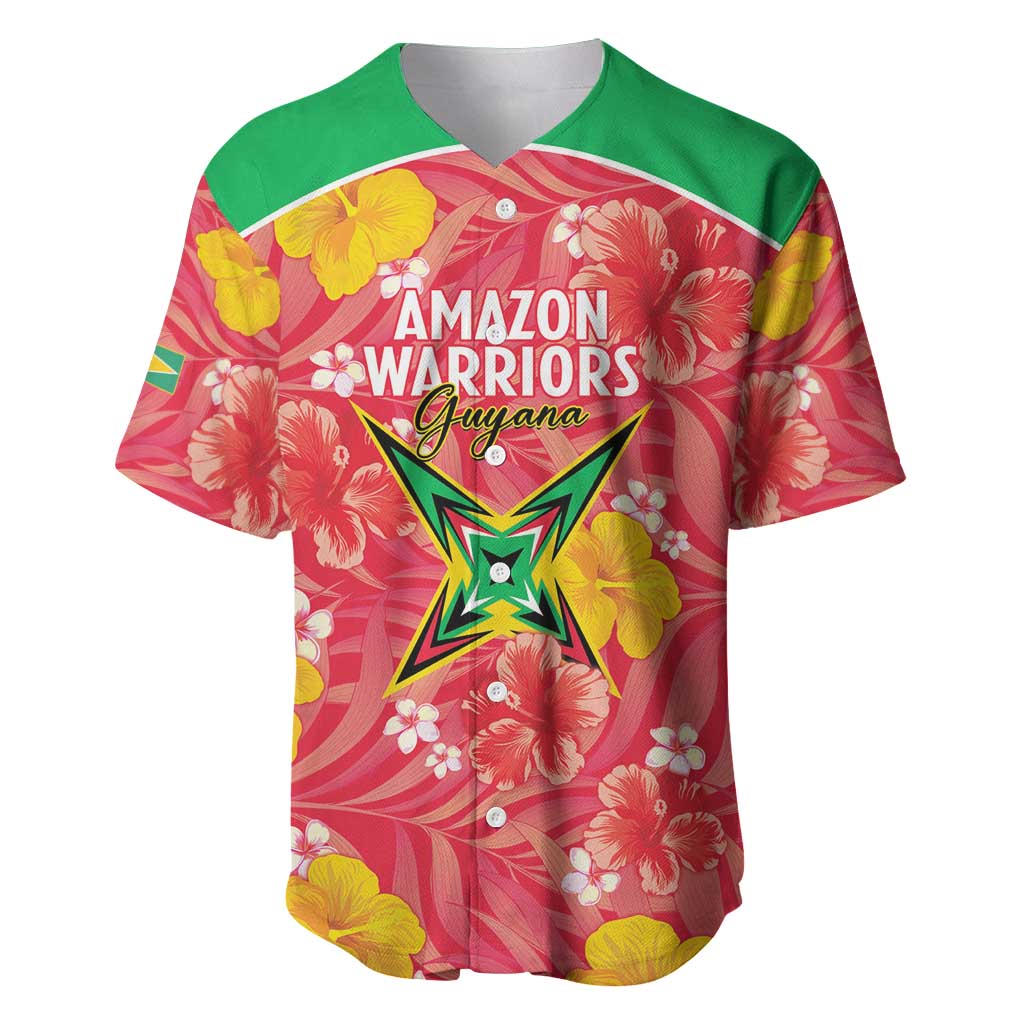 Custom Guyana Cricket Baseball Jersey 2025 Go Amazon Warriors Tropical Style - Wonder Print Shop