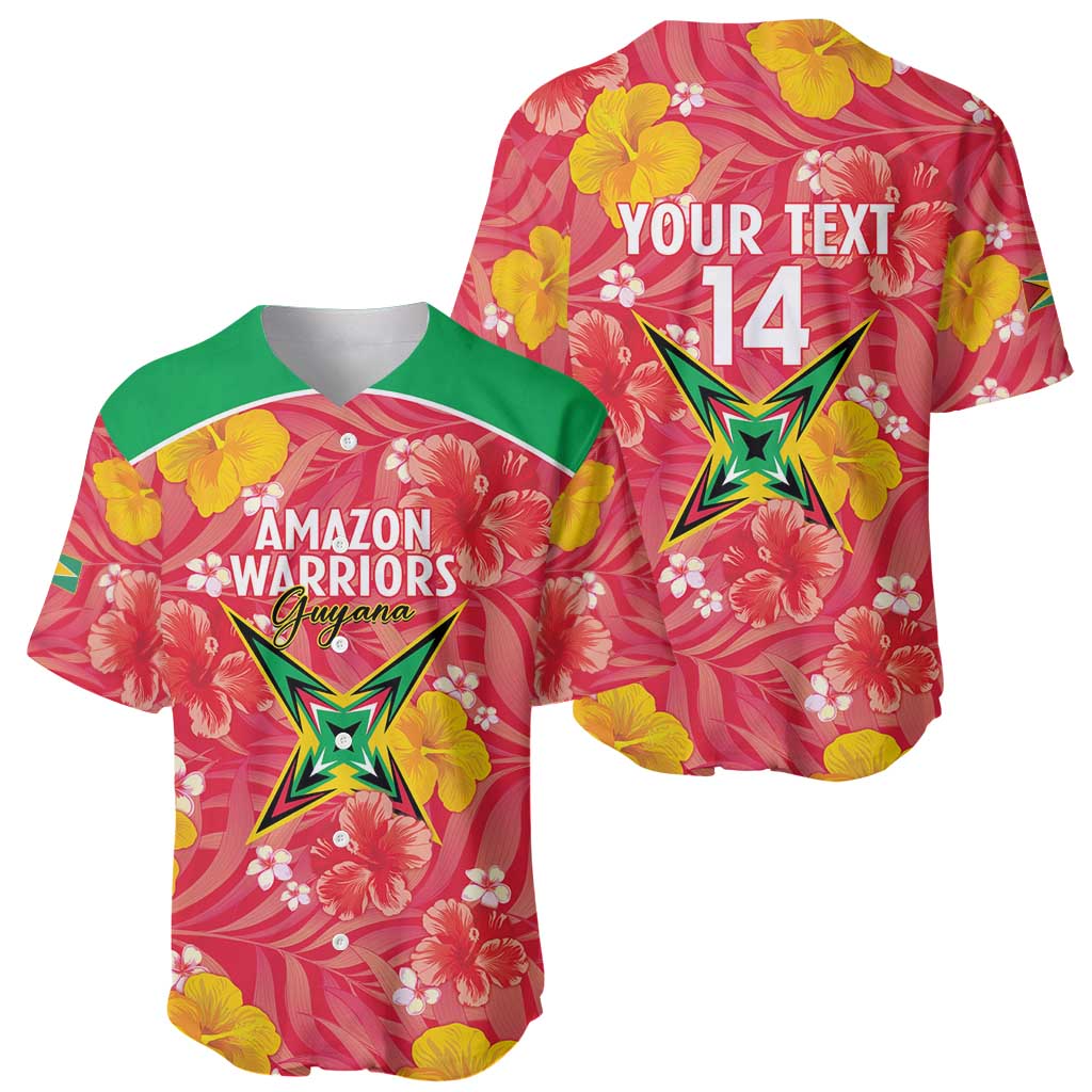 Custom Guyana Cricket Baseball Jersey 2025 Go Amazon Warriors Tropical Style - Wonder Print Shop