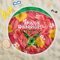 Guyana Cricket Beach Blanket 2025 Go Amazon Warriors Tropical Style - Wonder Print Shop