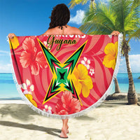 Guyana Cricket Beach Blanket 2025 Go Amazon Warriors Tropical Style - Wonder Print Shop