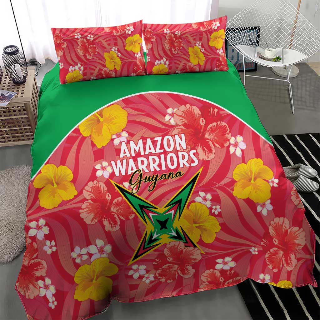 Guyana Cricket Bedding Set 2025 Go Amazon Warriors Tropical Style - Wonder Print Shop