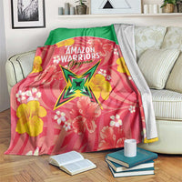 Guyana Cricket Blanket 2025 Go Amazon Warriors Tropical Style - Wonder Print Shop