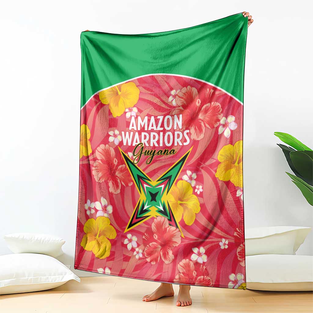 Guyana Cricket Blanket 2025 Go Amazon Warriors Tropical Style - Wonder Print Shop