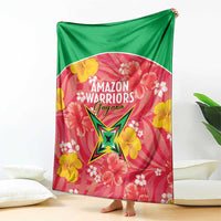 Guyana Cricket Blanket 2025 Go Amazon Warriors Tropical Style - Wonder Print Shop