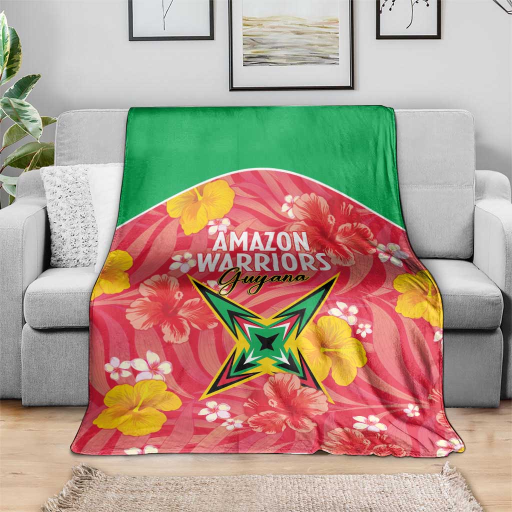 Guyana Cricket Blanket 2025 Go Amazon Warriors Tropical Style - Wonder Print Shop