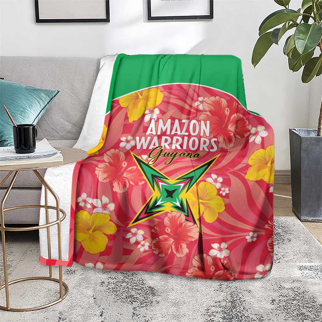 Guyana Cricket Blanket 2025 Go Amazon Warriors Tropical Style - Wonder Print Shop
