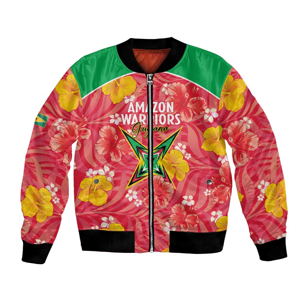 Custom Guyana Cricket Bomber Jacket 2025 Go Amazon Warriors Tropical Style - Wonder Print Shop