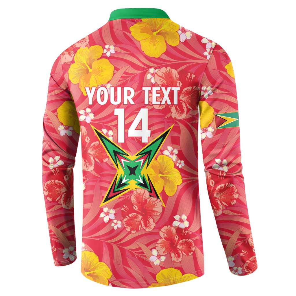 Custom Guyana Cricket Button Sweatshirt 2025 Go Amazon Warriors Tropical Style - Wonder Print Shop