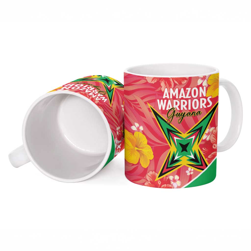 Custom Guyana Cricket Ceramic Mug 2025 Go Amazon Warriors Tropical Style - Wonder Print Shop