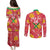 Custom Guyana Cricket Couples Matching Puletasi and Long Sleeve Button Shirt 2025 Go Amazon Warriors Tropical Style - Wonder Print Shop