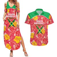 Custom Guyana Cricket Couples Matching Summer Maxi Dress and Hawaiian Shirt 2025 Go Amazon Warriors Tropical Style - Wonder Print Shop