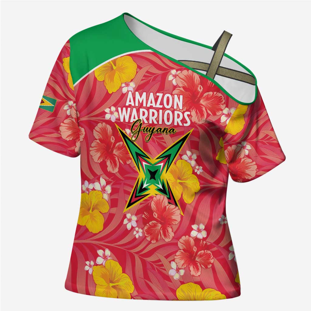 Custom Guyana Cricket Cross Shoulder Shirt 2025 Go Amazon Warriors Tropical Style - Wonder Print Shop