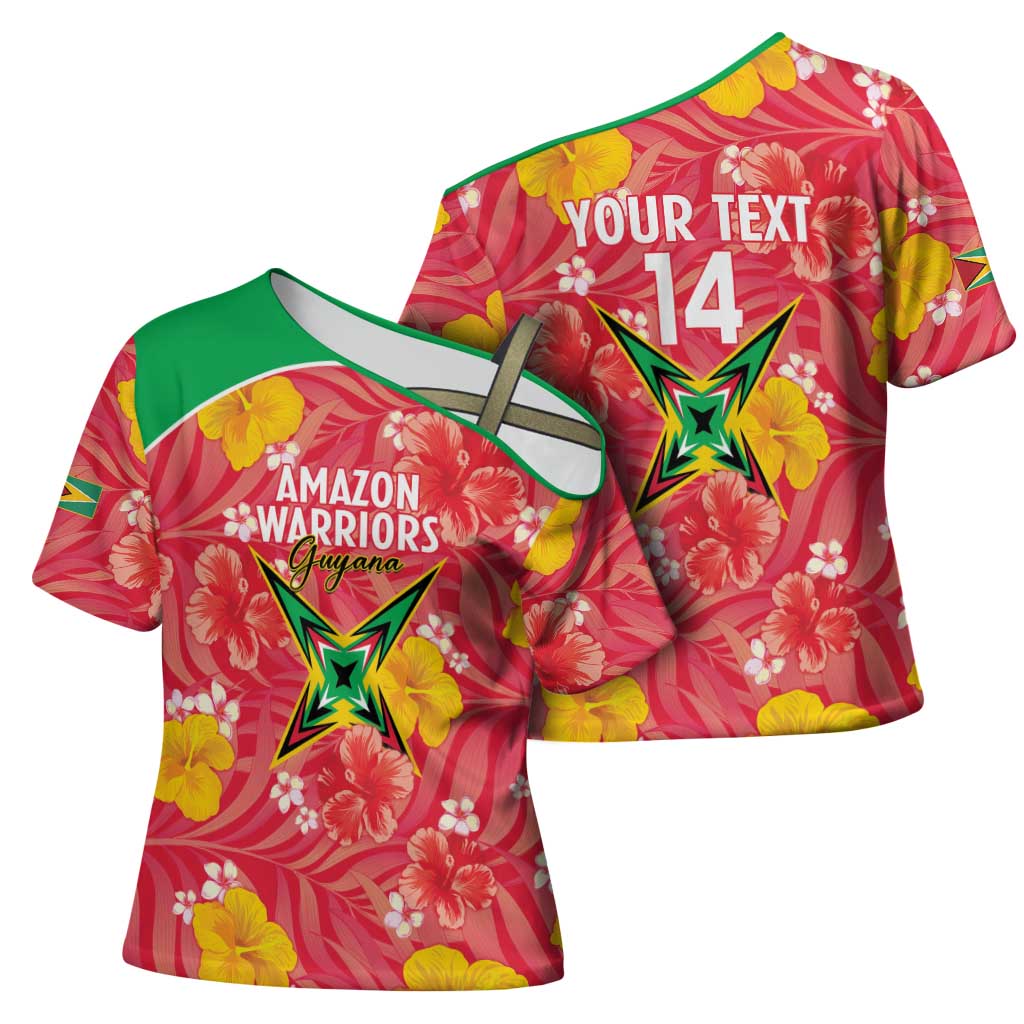 Custom Guyana Cricket Cross Shoulder Shirt 2025 Go Amazon Warriors Tropical Style - Wonder Print Shop