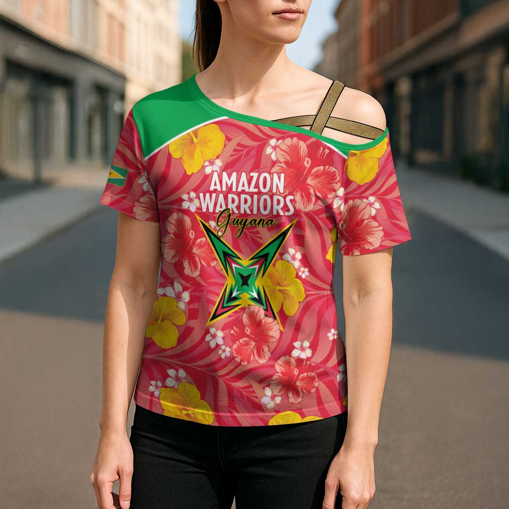 Custom Guyana Cricket Cross Shoulder Shirt 2025 Go Amazon Warriors Tropical Style - Wonder Print Shop