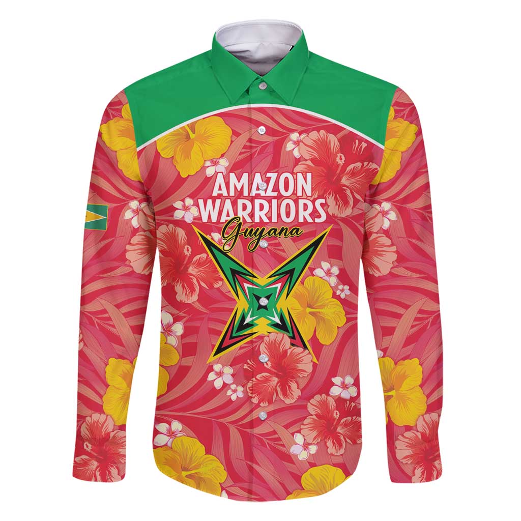 Custom Guyana Cricket Family Matching Long Sleeve Bodycon Dress and Hawaiian Shirt 2025 Go Amazon Warriors Tropical Style - Wonder Print Shop