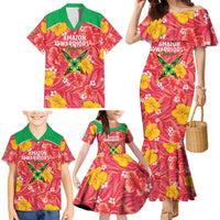 Custom Guyana Cricket Family Matching Mermaid Dress and Hawaiian Shirt 2025 Go Amazon Warriors Tropical Style - Wonder Print Shop