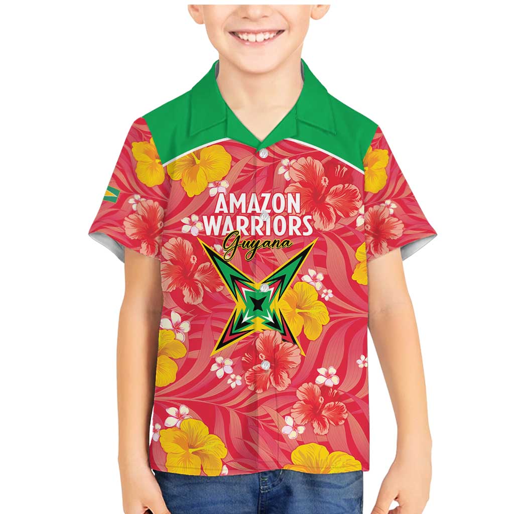 Custom Guyana Cricket Family Matching Mermaid Dress and Hawaiian Shirt 2025 Go Amazon Warriors Tropical Style - Wonder Print Shop
