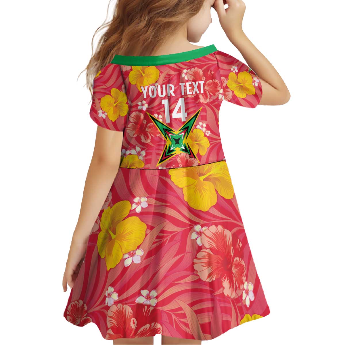 Custom Guyana Cricket Family Matching Off The Shoulder Long Sleeve Dress and Hawaiian Shirt 2025 Go Amazon Warriors Tropical Style - Wonder Print Shop