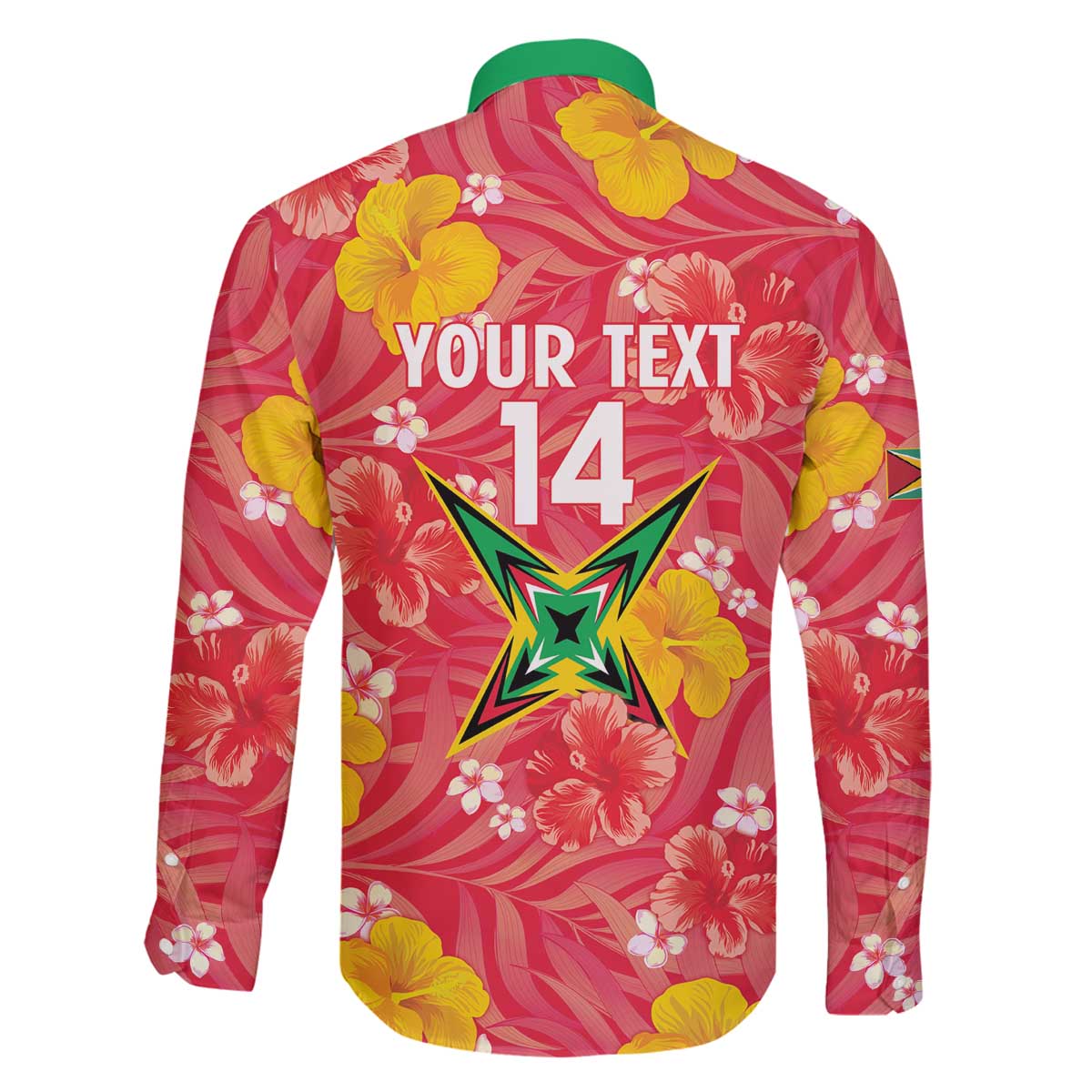 Custom Guyana Cricket Family Matching Off The Shoulder Long Sleeve Dress and Hawaiian Shirt 2025 Go Amazon Warriors Tropical Style - Wonder Print Shop