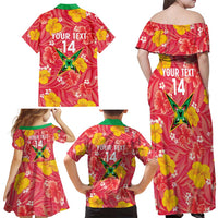 Custom Guyana Cricket Family Matching Off Shoulder Maxi Dress and Hawaiian Shirt 2025 Go Amazon Warriors Tropical Style - Wonder Print Shop