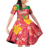 Custom Guyana Cricket Family Matching Off Shoulder Short Dress and Hawaiian Shirt 2025 Go Amazon Warriors Tropical Style - Wonder Print Shop