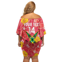 Custom Guyana Cricket Family Matching Off Shoulder Short Dress and Hawaiian Shirt 2025 Go Amazon Warriors Tropical Style - Wonder Print Shop