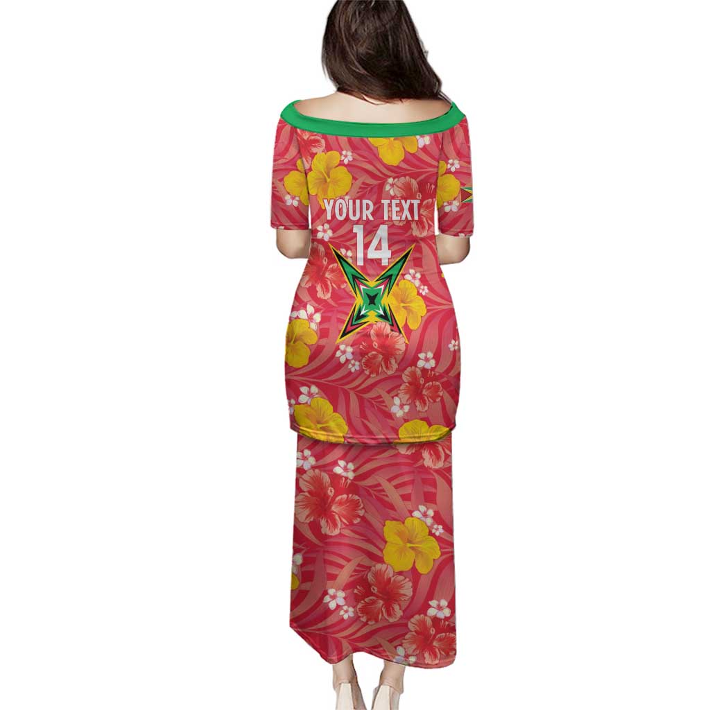 Custom Guyana Cricket Family Matching Puletasi and Hawaiian Shirt 2025 Go Amazon Warriors Tropical Style - Wonder Print Shop